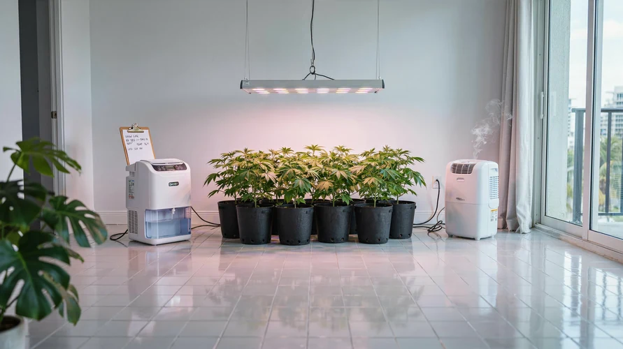 Indoor cannabis grow setup in Florida