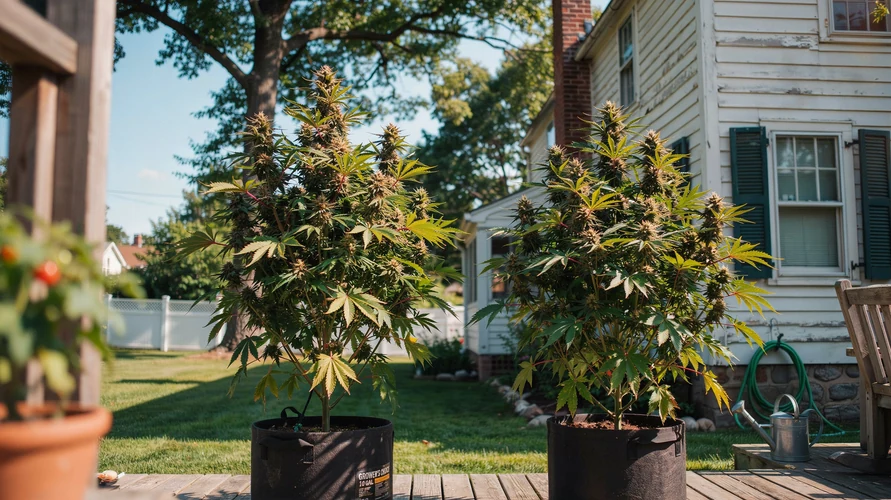 Outdoor cannabis garden in Maryland