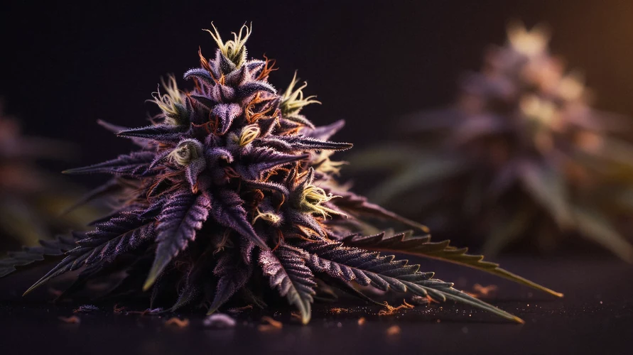 Cannabis flower close-up - Massachusetts genetics