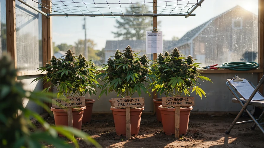 Outdoor cannabis garden in New Jersey