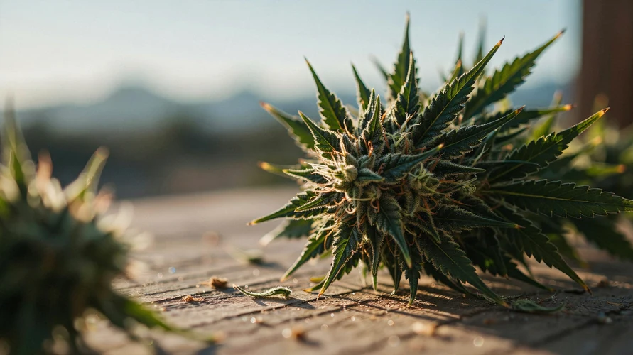 Cannabis flower close-up - New Mexico genetics