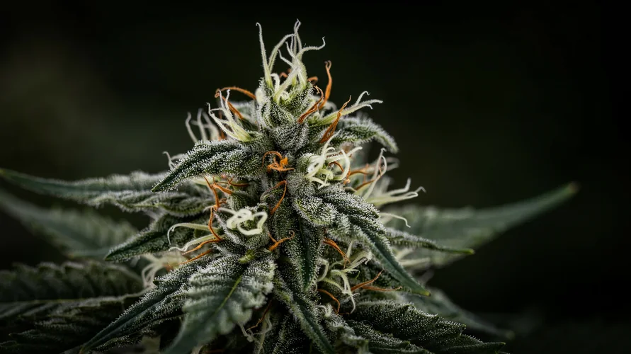 Cannabis flower close-up - Texas genetics