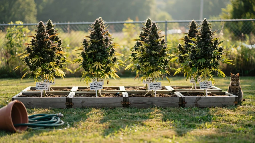 Outdoor cannabis garden in Virginia
