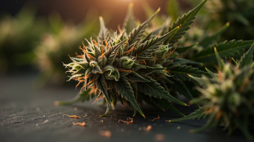 Cannabis flower close-up - Virginia genetics
